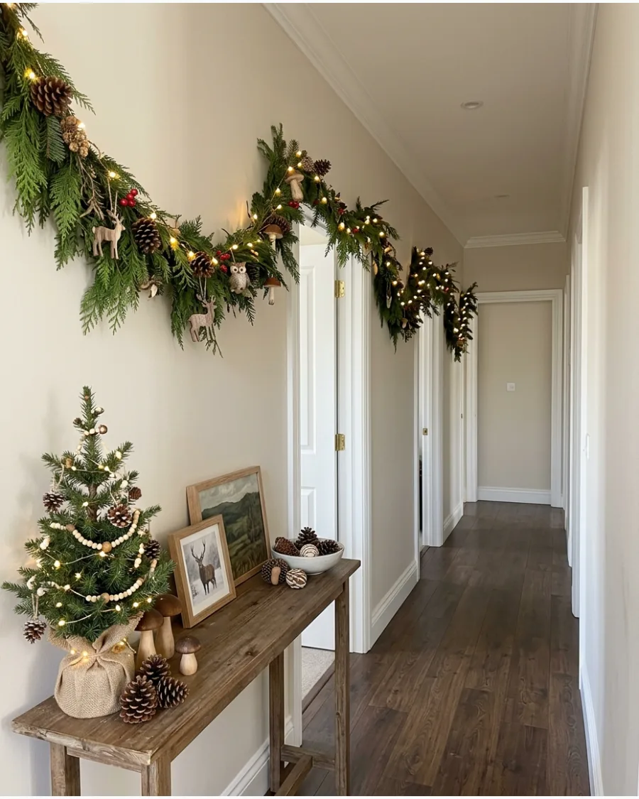 50. Woodland Christmas Hallway
