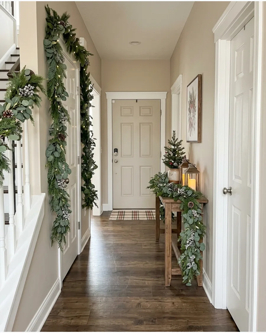 7. Eucalyptus and Pine Hallway Garland