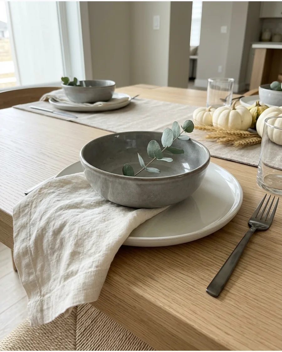 1. Organic Modern Thanksgiving Tablescape