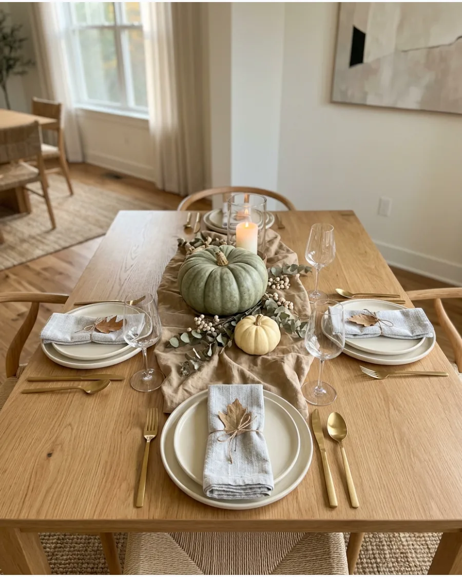 34. Modern Heirloom Pumpkin Tablescape