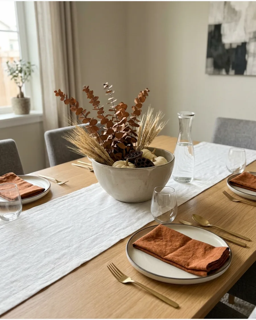 48. Modern Minimal-Luxe Thanksgiving Tablescape