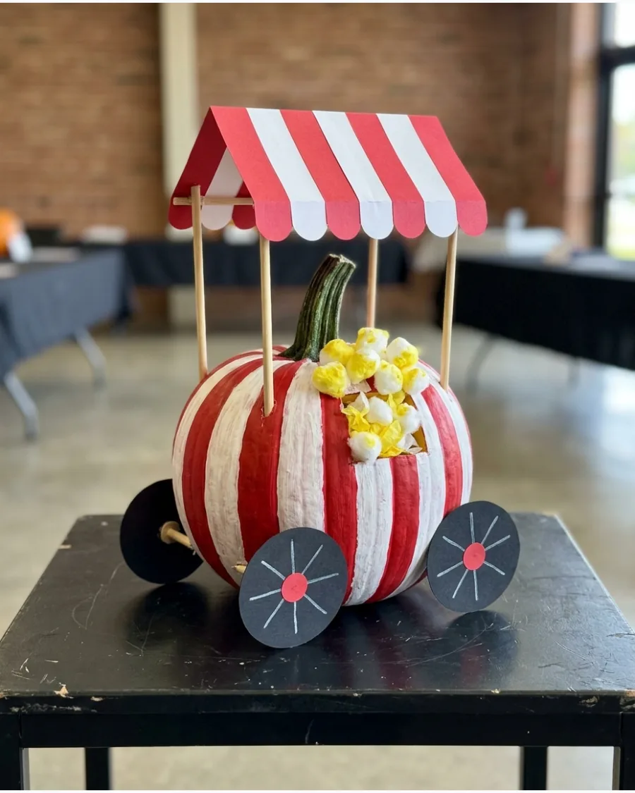 36. Hot-Air Popcorn Cart Pumpkin