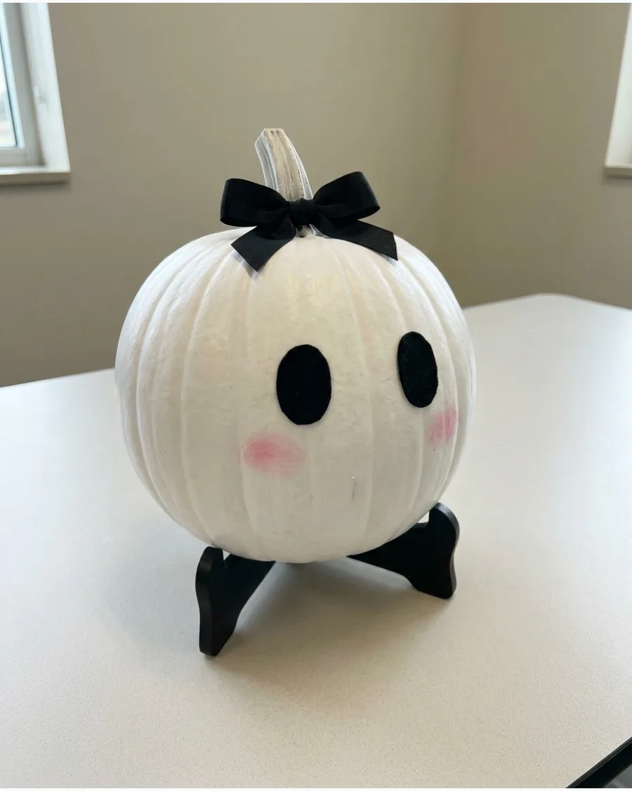 9. Friendly Ghost Pumpkin