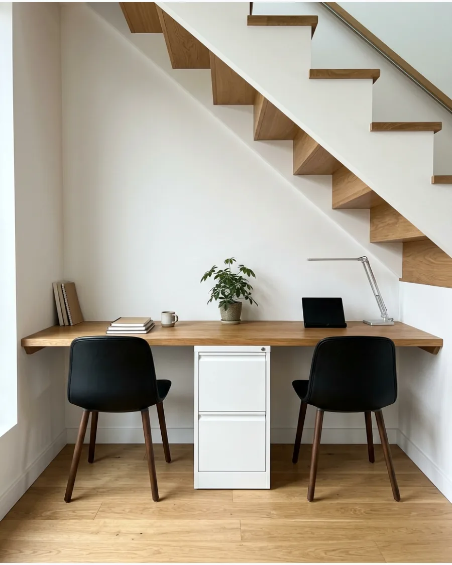 26. Two-Person Under-Stair Desk Nook