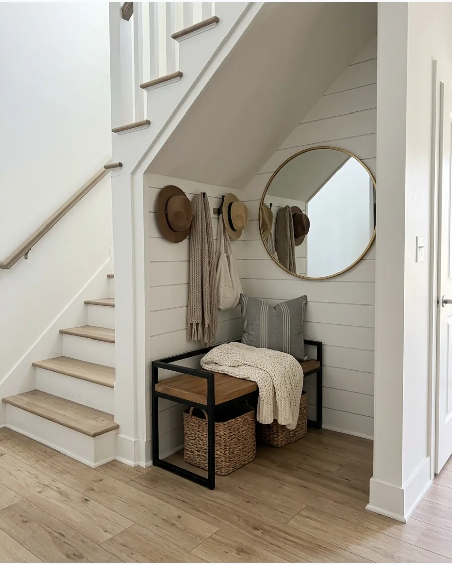 35. Entryway Bench With Hooks