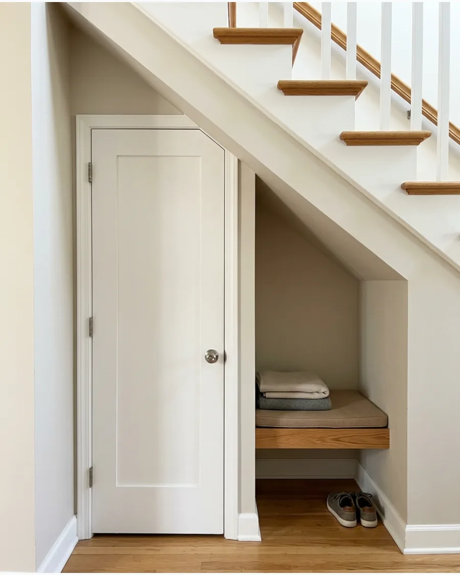 40. Under-Stair Nook With Coat Closet