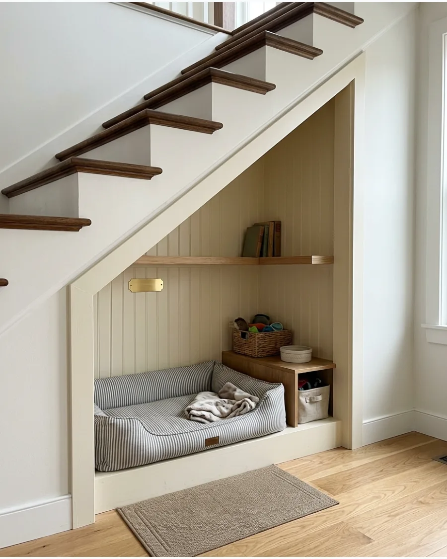 44. Pet Nook Under Stairs