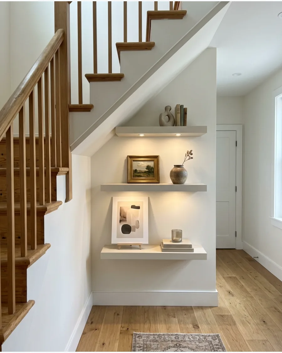 47. Art and Display Nook Under Stairs