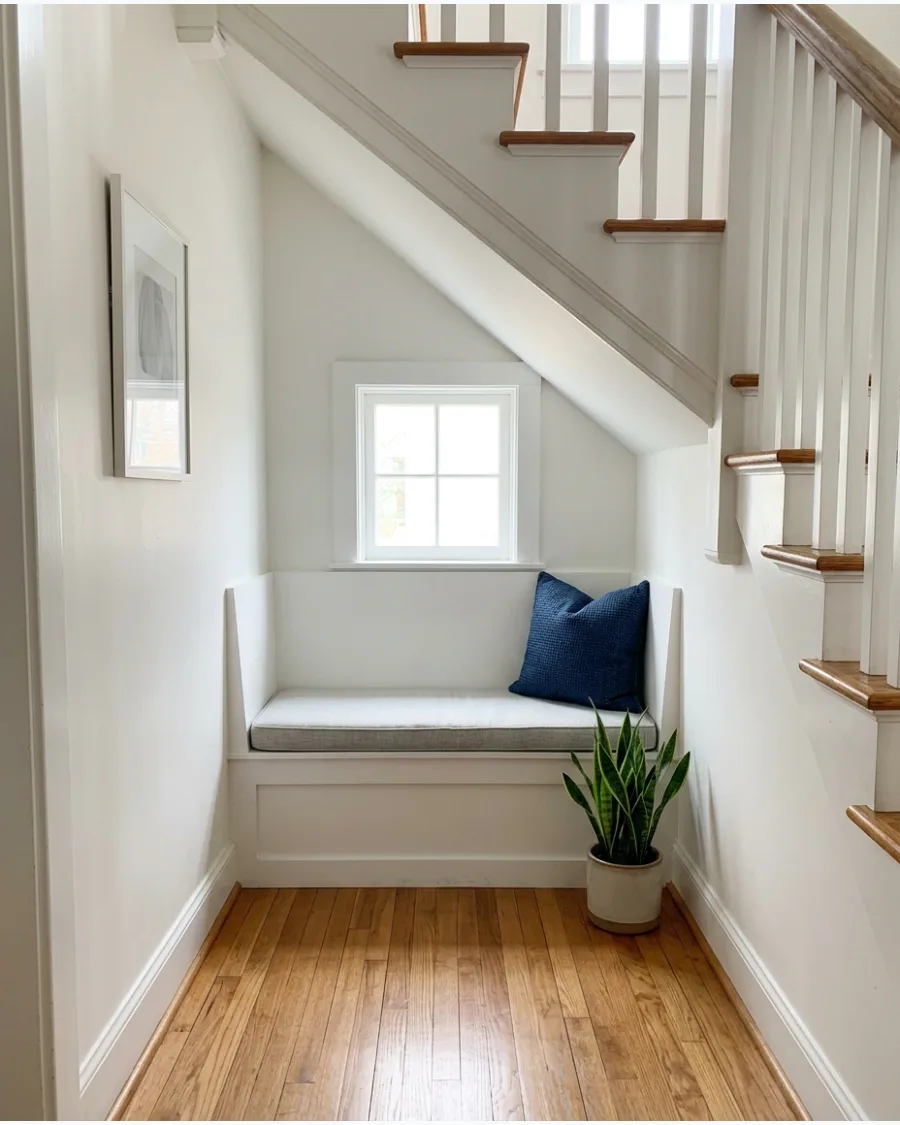 7. Built-In Under-Stair Window Bench