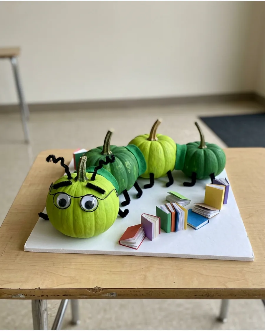 13. Bookworm Pumpkin