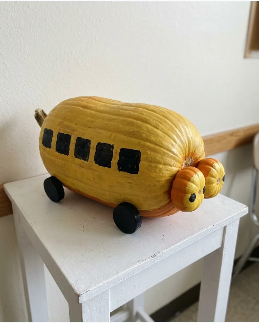 17. School Bus Pumpkin