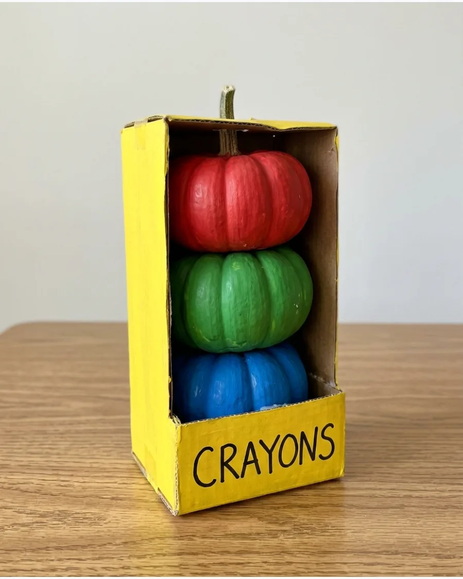 19. Crayon Box Pumpkin