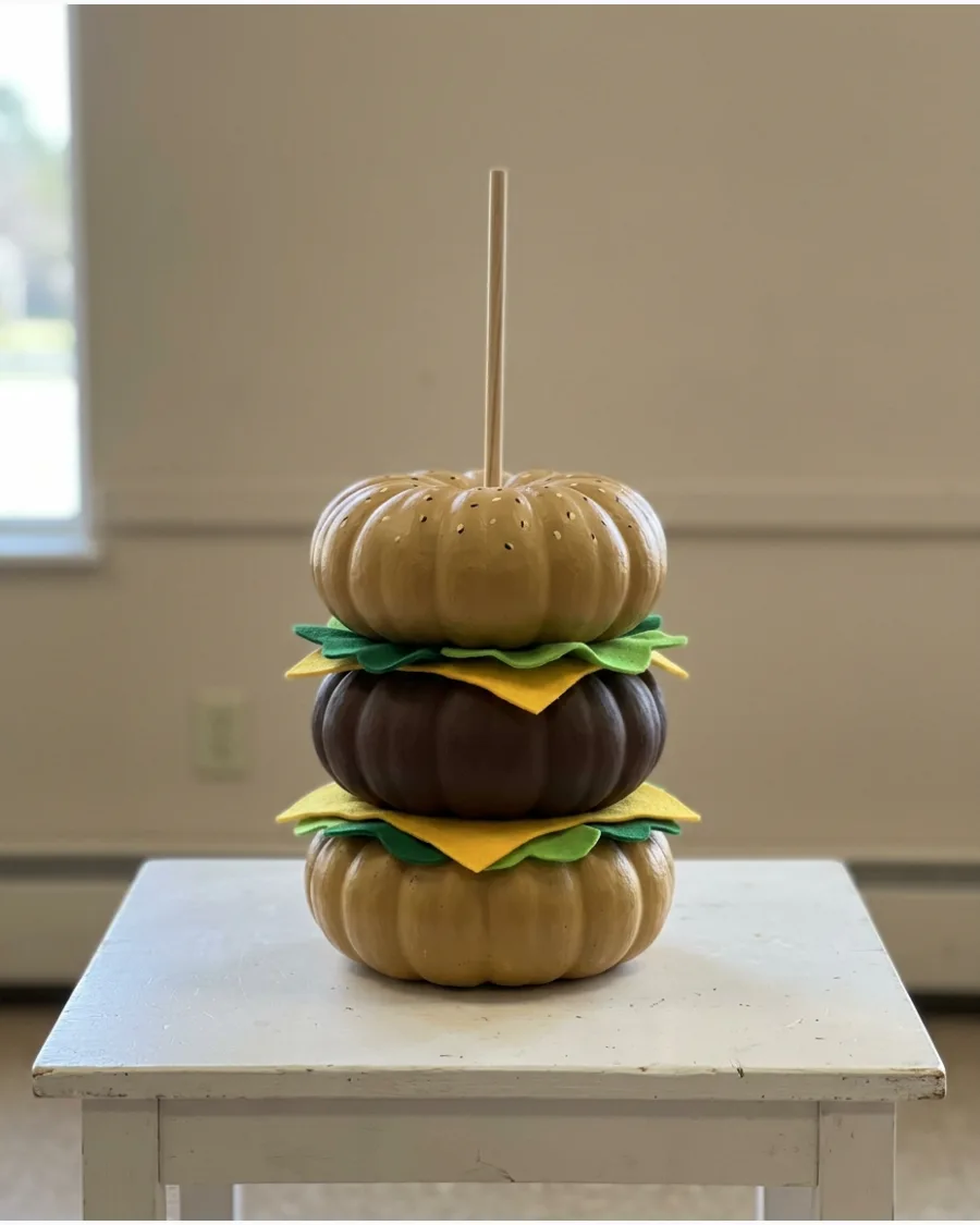 40. Cheeseburger Pumpkin Stack