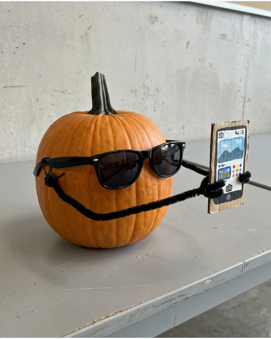 57. Pumpkin Taking a Selfie