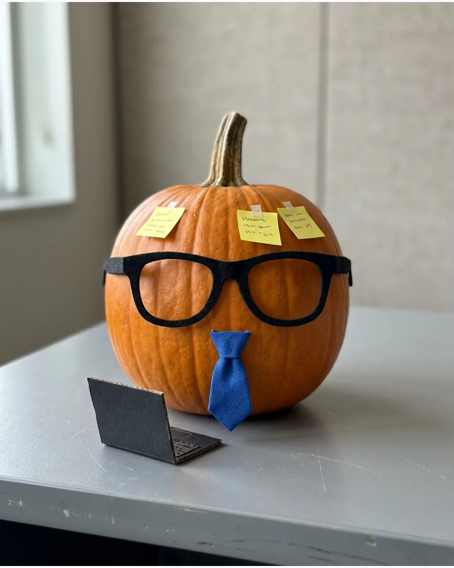66. Pumpkin Office Worker