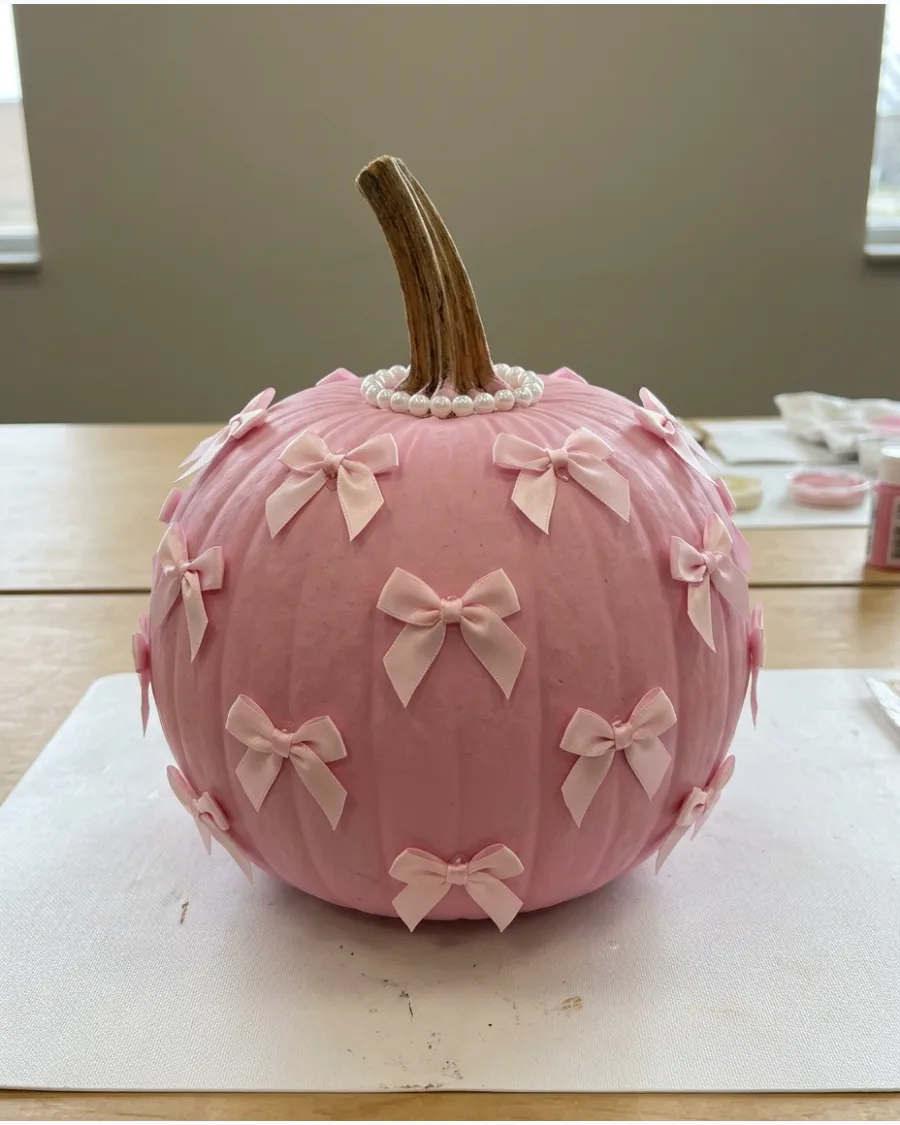 79. Pink Bow Pumpkin