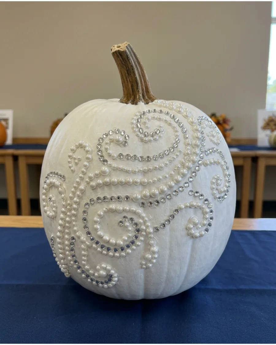 84. Pearl and Rhinestone Pumpkin