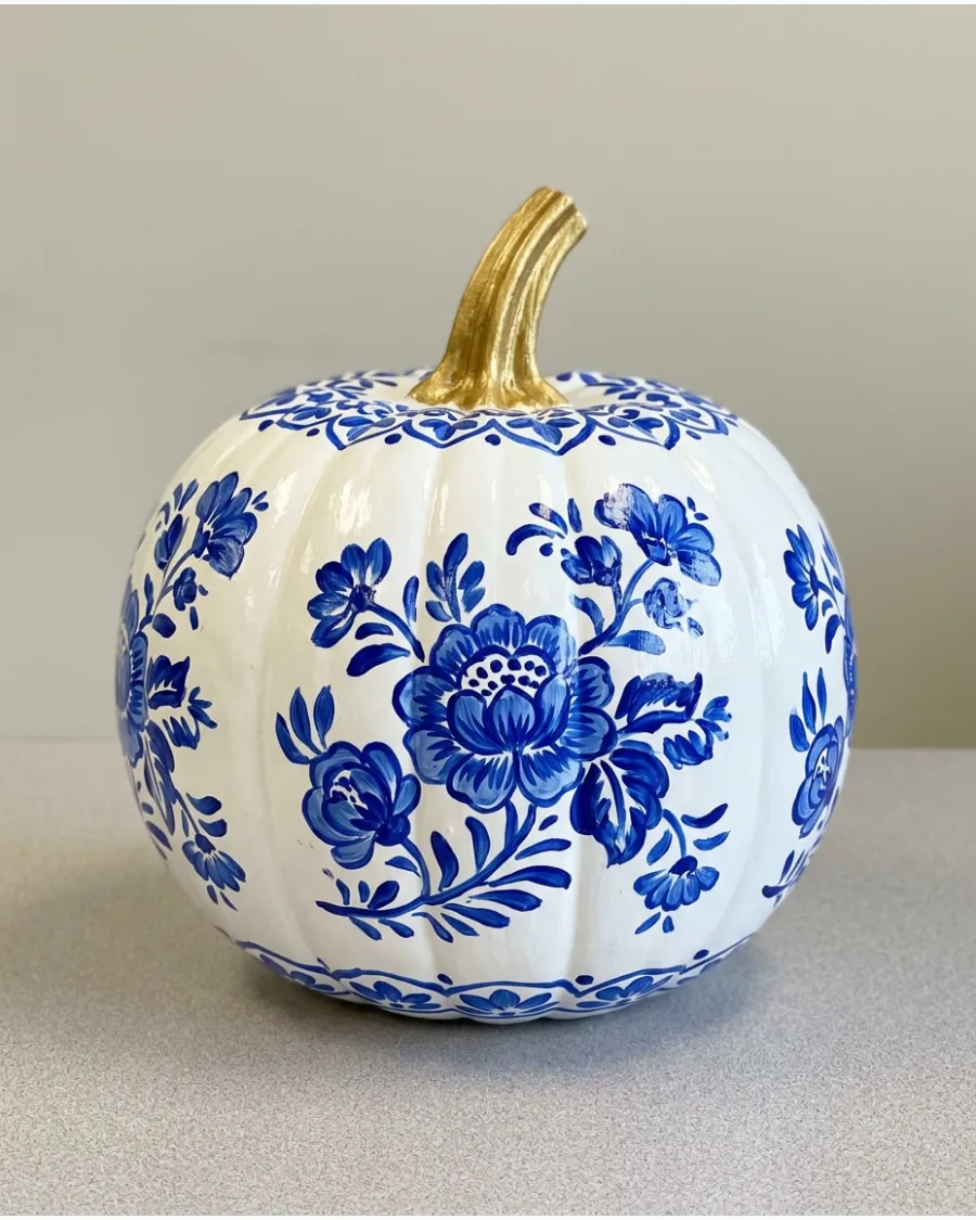 85. Blue Porcelain Pumpkin