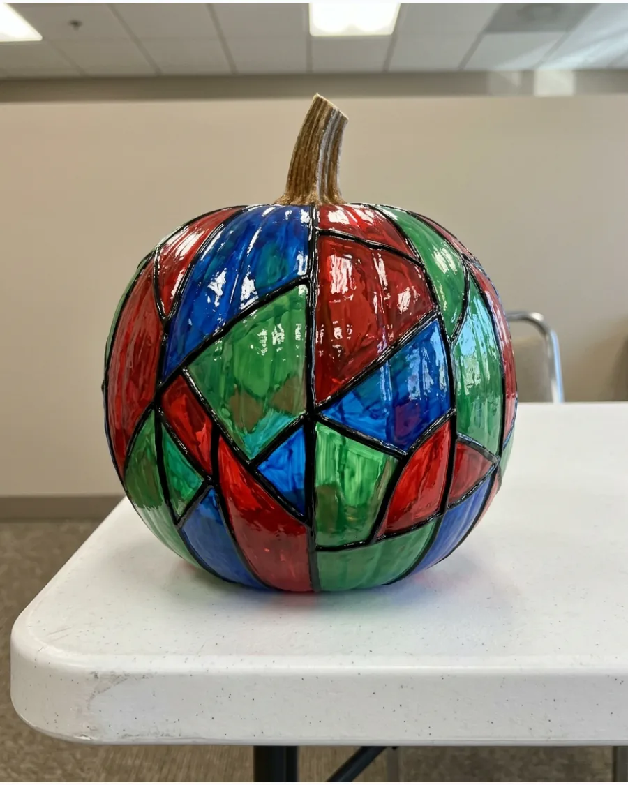 86. Stained-Glass Pumpkin