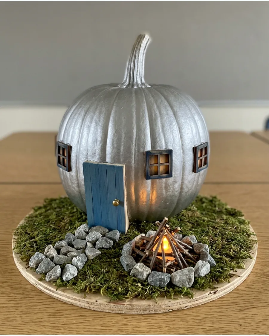 93. Pumpkin Campfire Scene