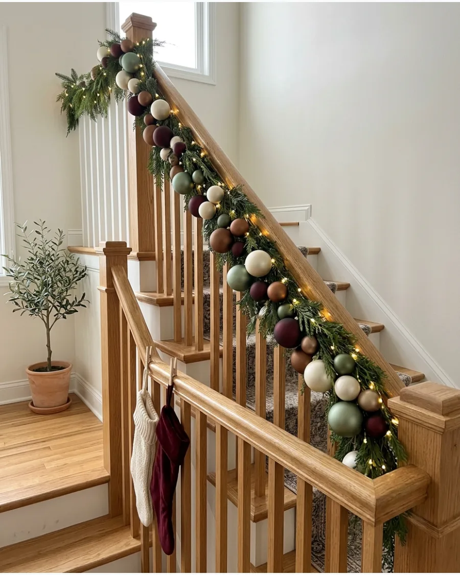 47. Matte Ornament Christmas Banister