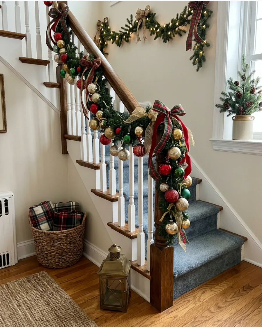 57. Vintage Christmas Ornament Banister