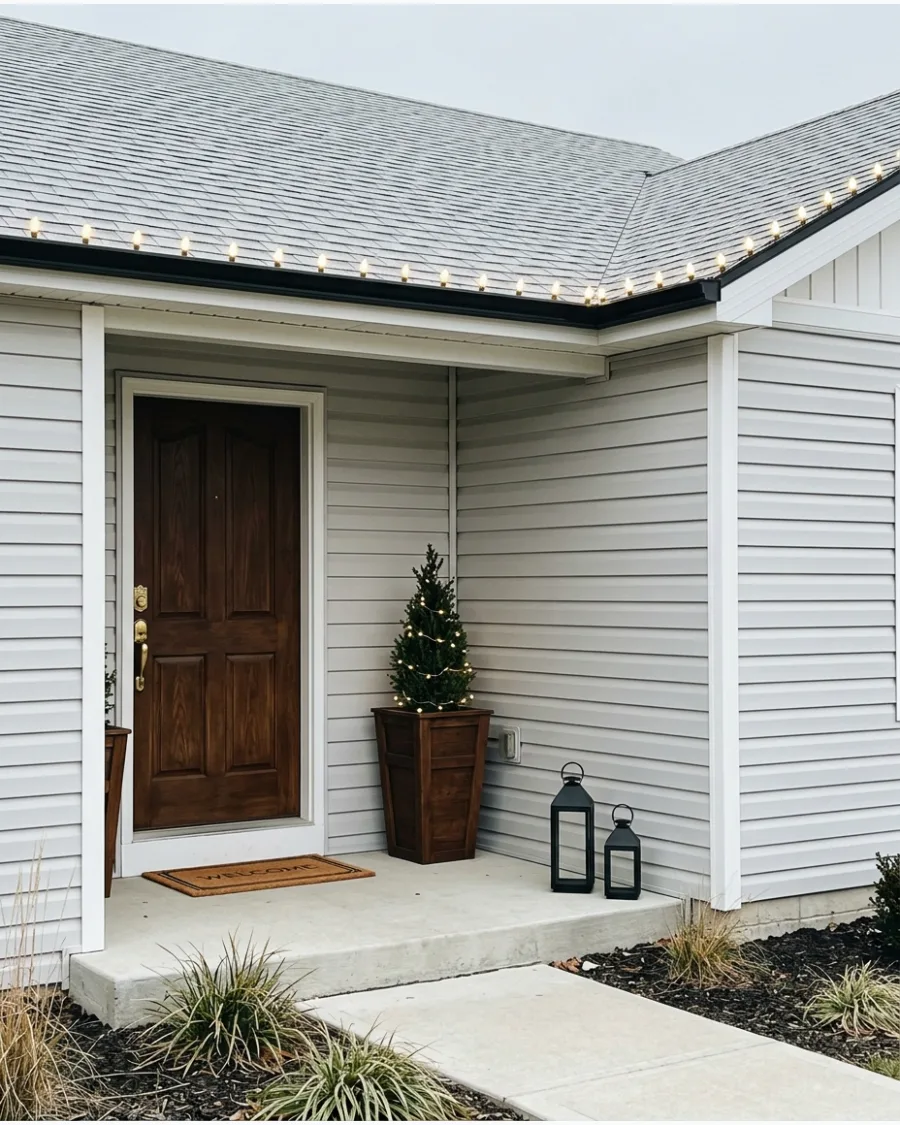29. Simple Roofline Christmas Lights