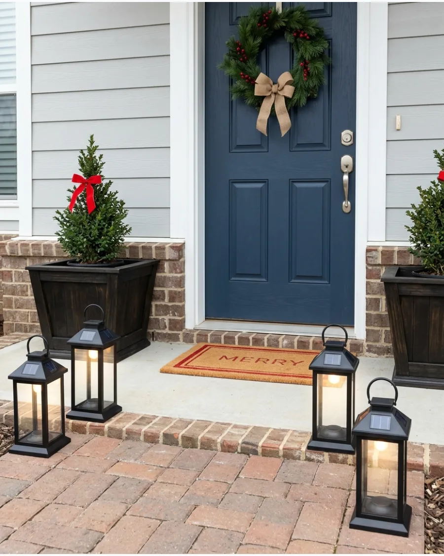 36. Solar Christmas Lanterns Along the Entrance