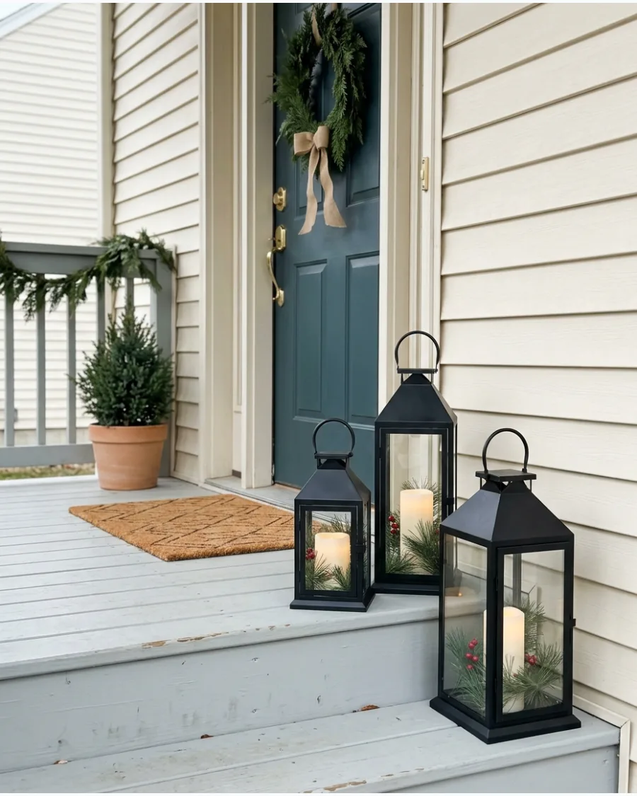 37. Lanterns Along the Front Steps