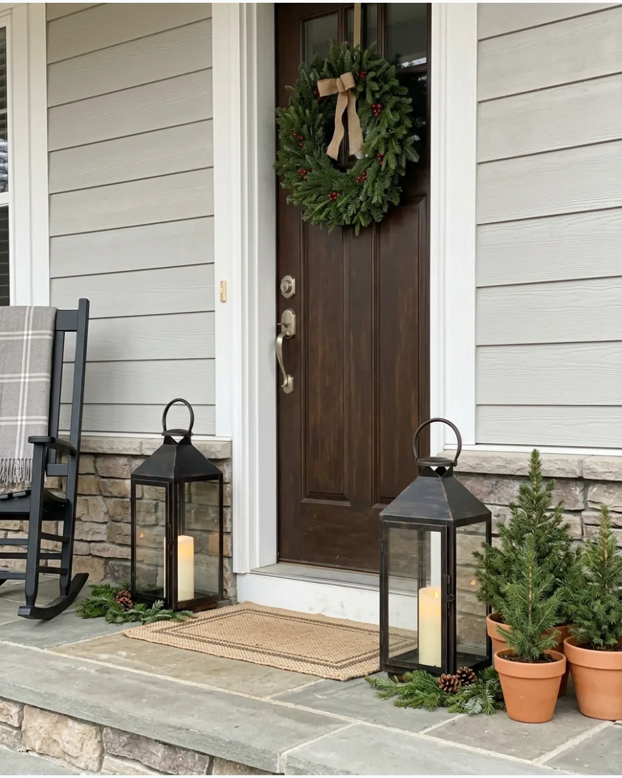 38. Matching Lanterns on Both Sides of the Door