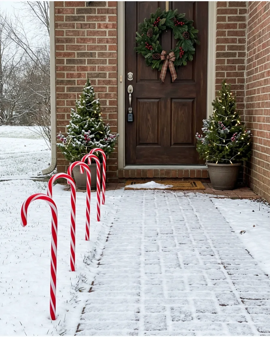 39. Simple Candy Cane Pathway