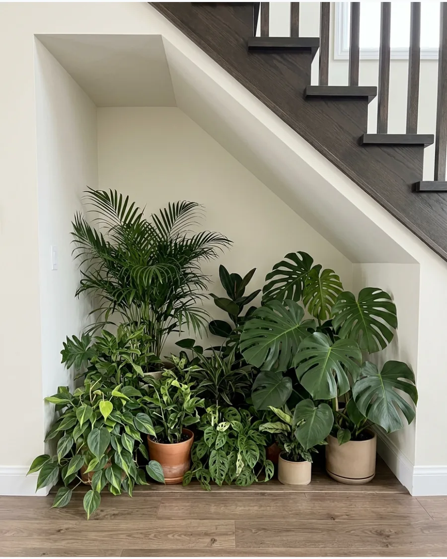 11. Tropical Garden Under Stairs