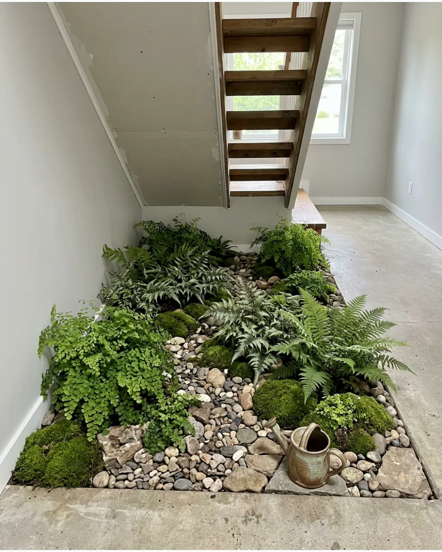 12. Fern Garden Under Stairs