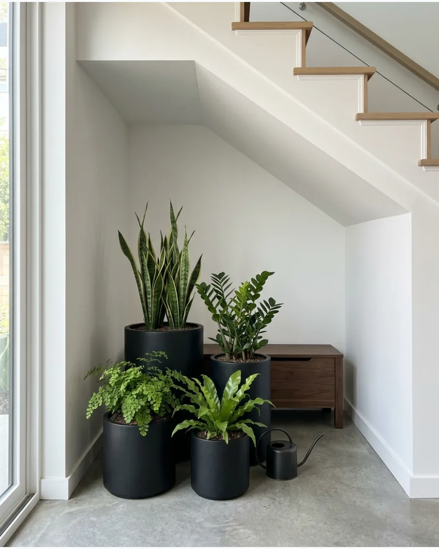 22. Modern Black Planter Garden