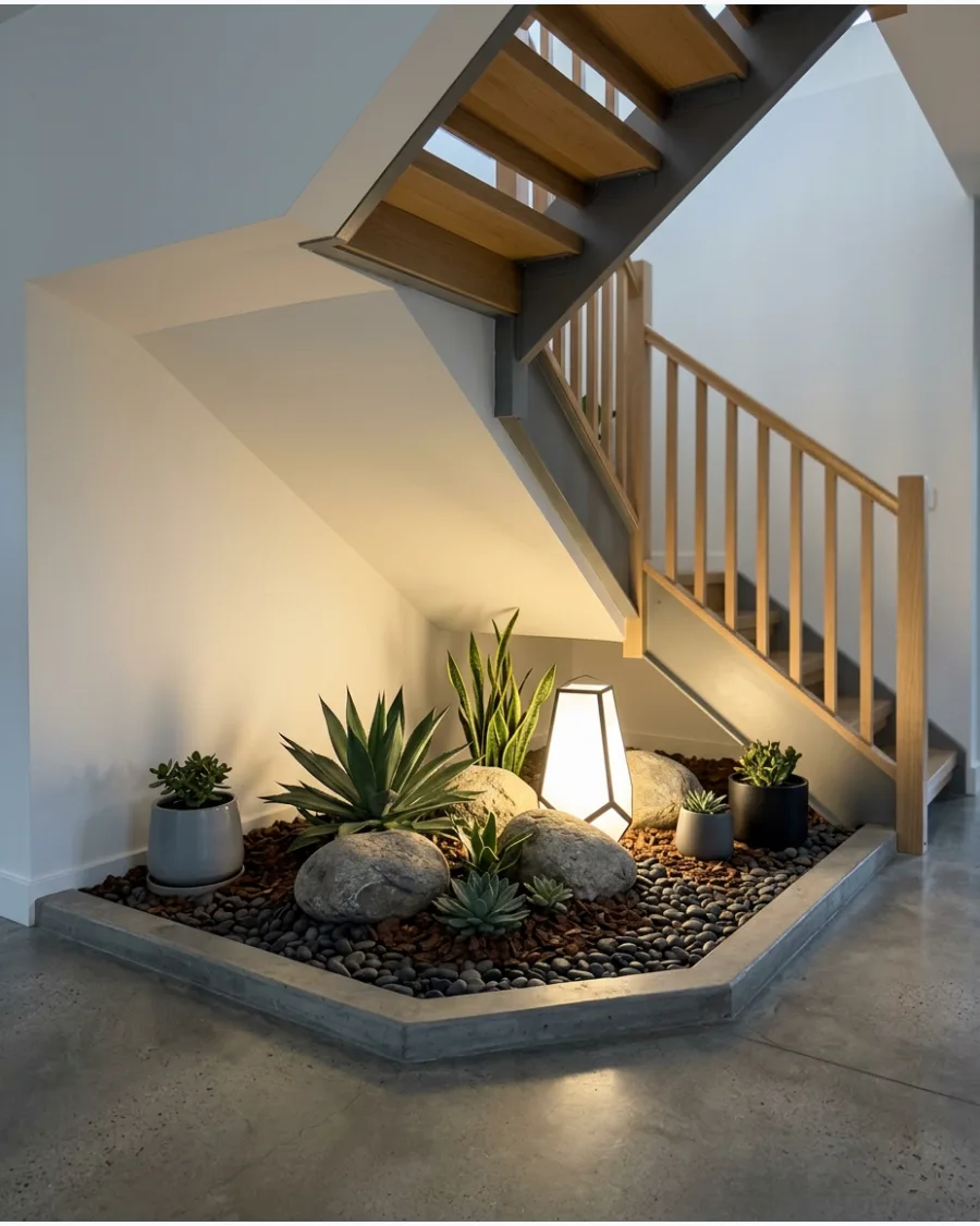29. Modern Garden With Sculptural Lighting