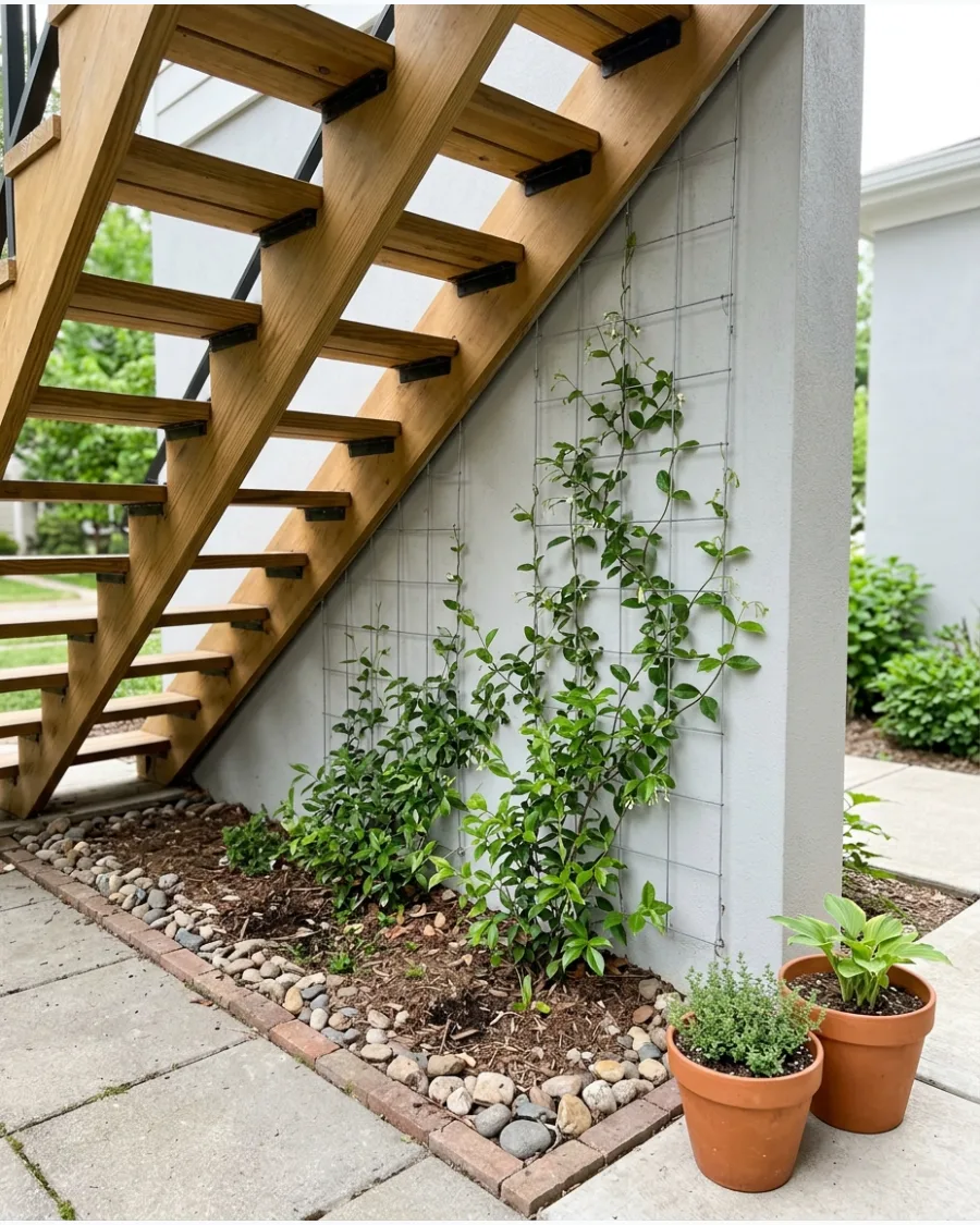 35. Climbing Vine Garden Under Stairs