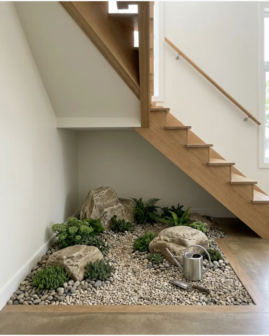 8. Pebble Garden With Large Decorative Rocks