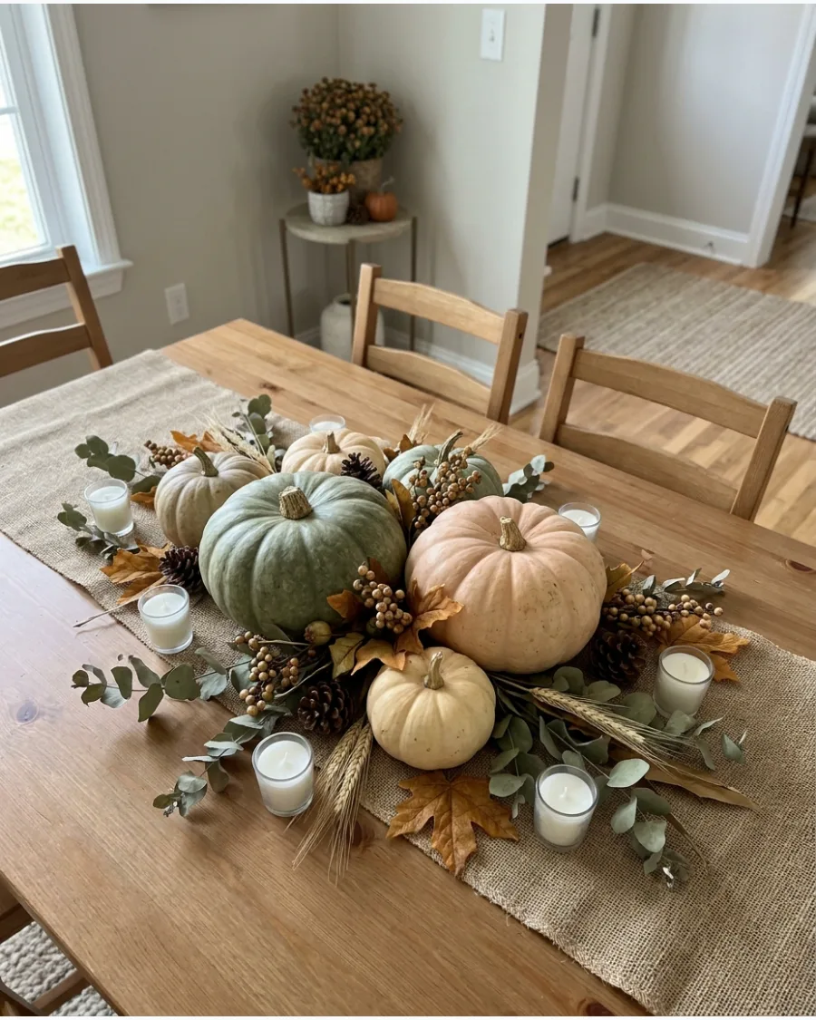 3. DIY Heirloom Pumpkin Centerpiece