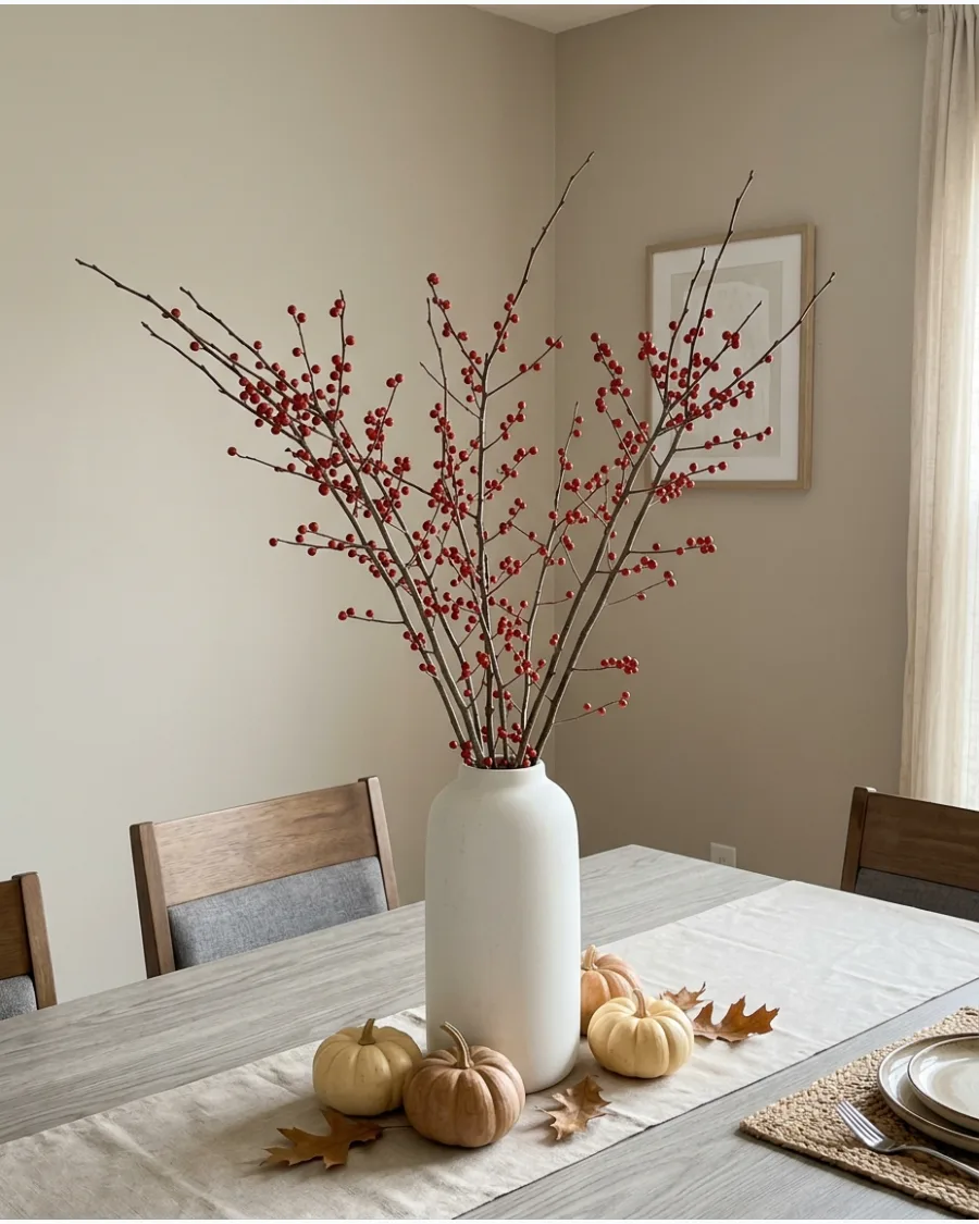 31. DIY Foraged Branch Thanksgiving Centerpiece