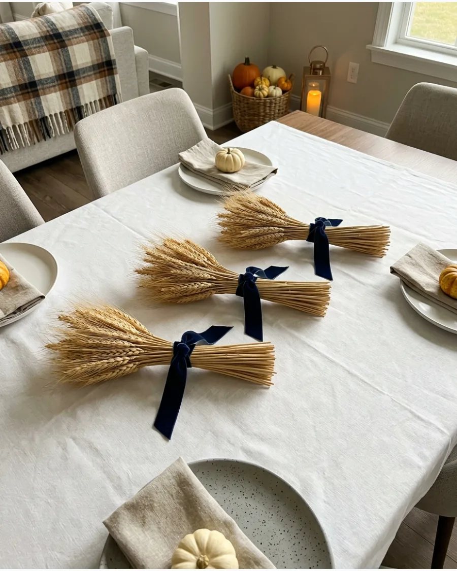 34. DIY Wheat Bundle Centerpiece