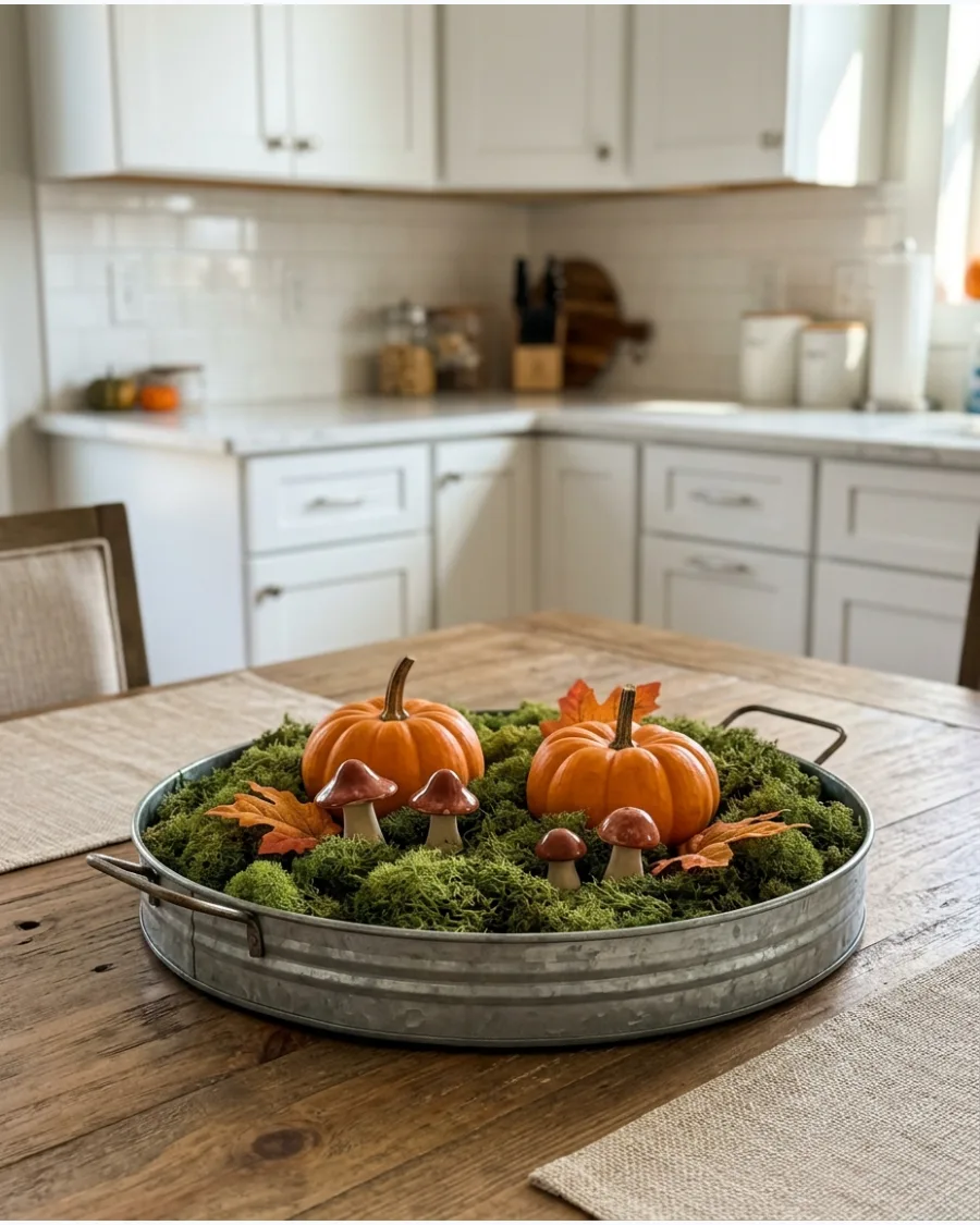 38. DIY Woodland Moss Centerpiece