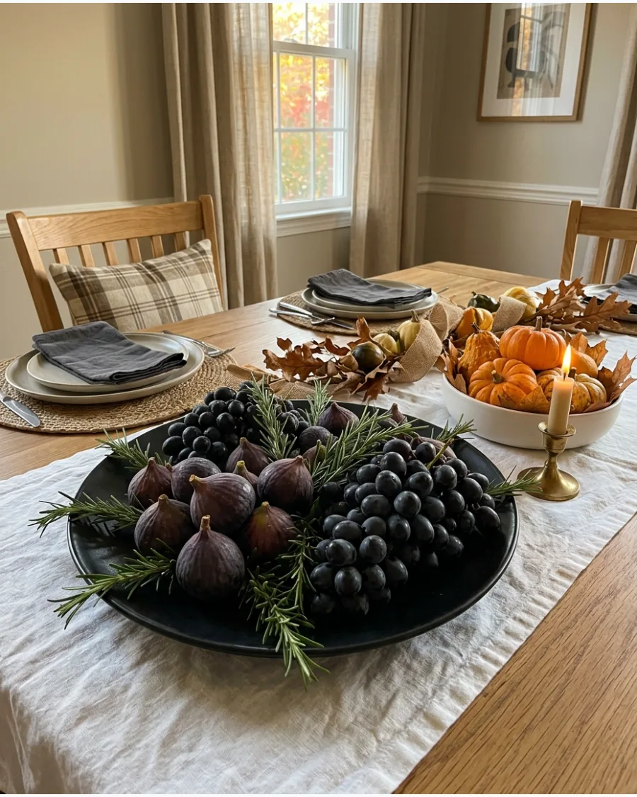44. DIY Fig and Grape Centerpiece