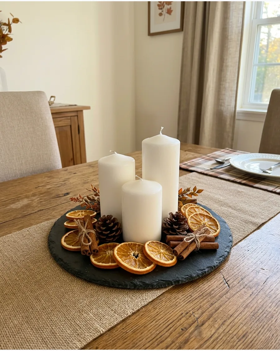 45. DIY Citrus and Cinnamon Centerpiece