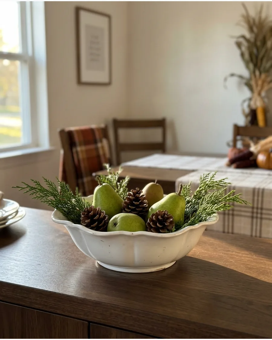 56. DIY Thrifted Bowl Thanksgiving Centerpiece