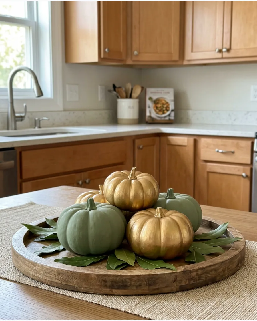 59. DIY Painted Pumpkin Centerpiece