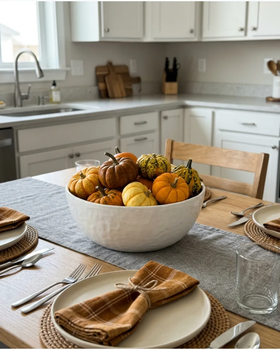 19. Pumpkin Bowl Thanksgiving Decoration