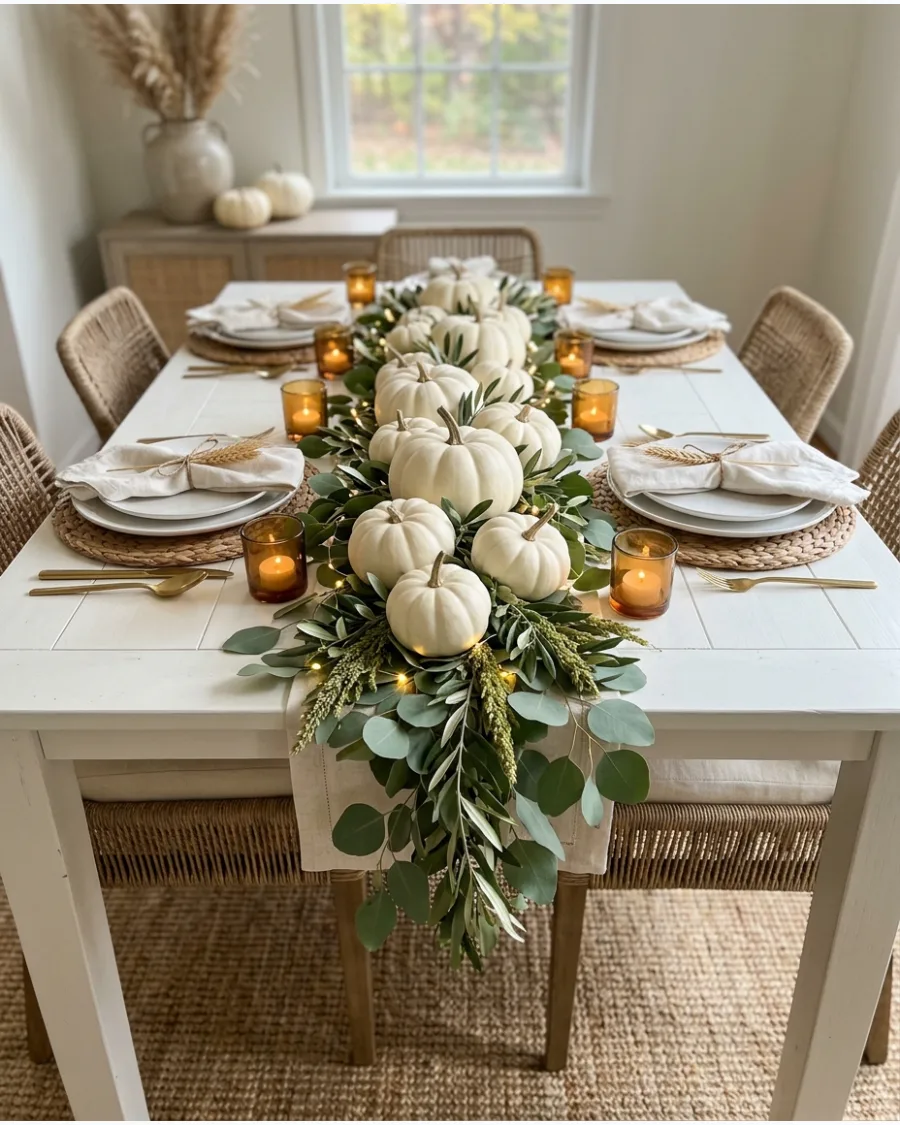 2. White Pumpkin Tapered Runner