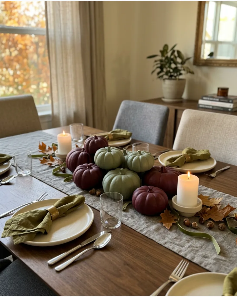20. Painted Pumpkin Table Decorations