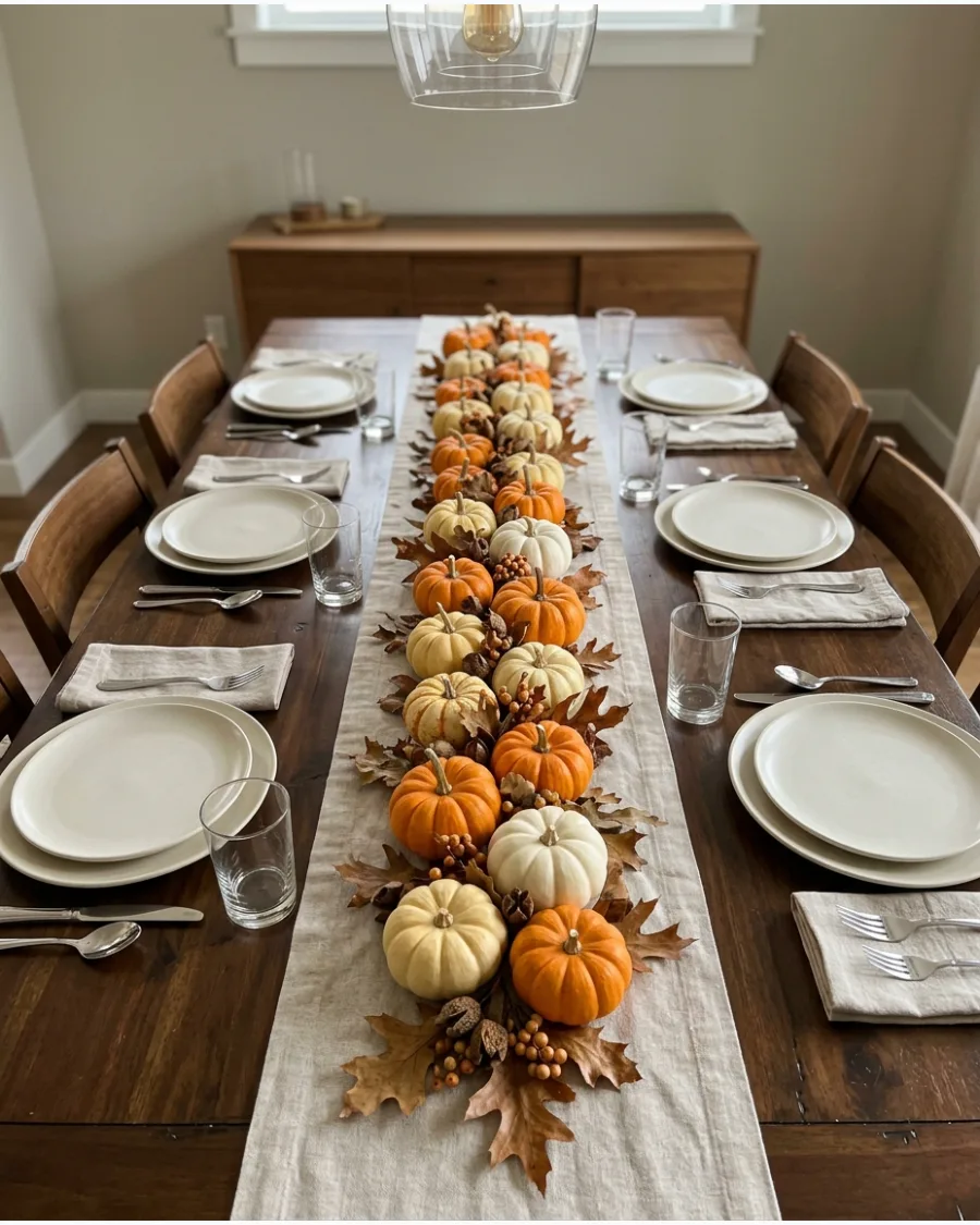 3. Mini Pumpkin Table Garland