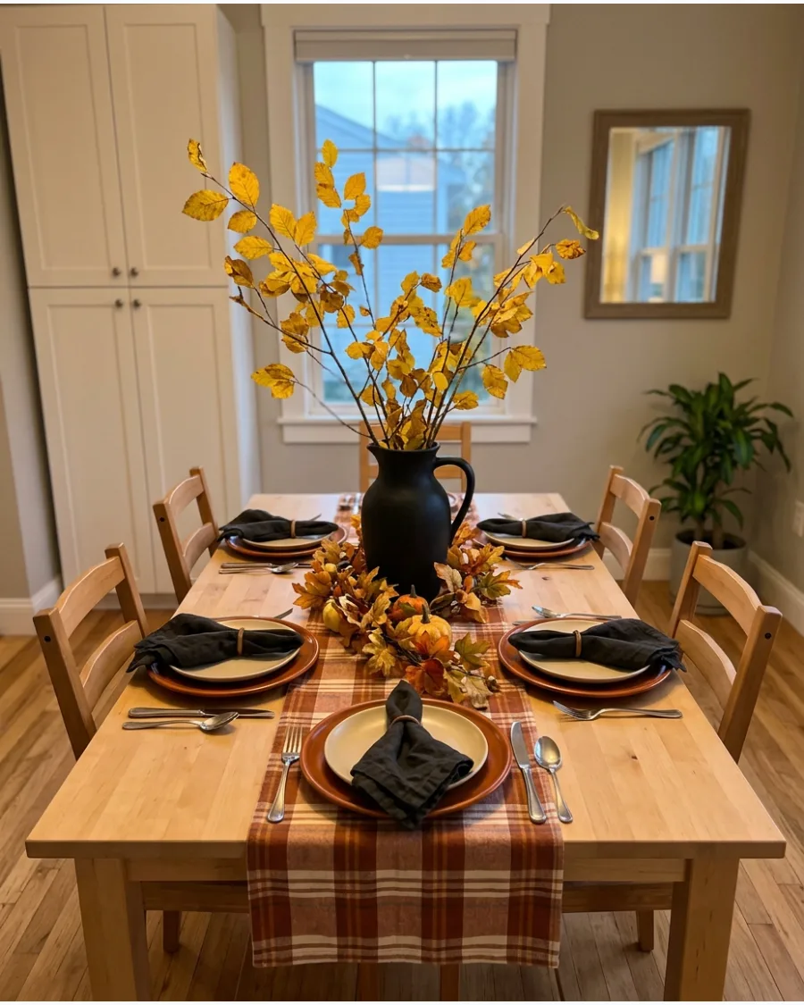 35. Foraged Branch Table Centerpiece